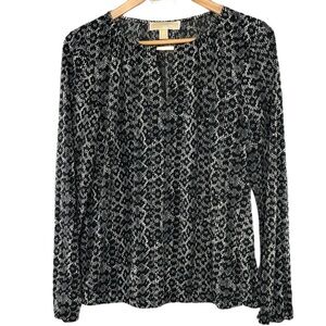 Michael Kors animal snake skin print top, S